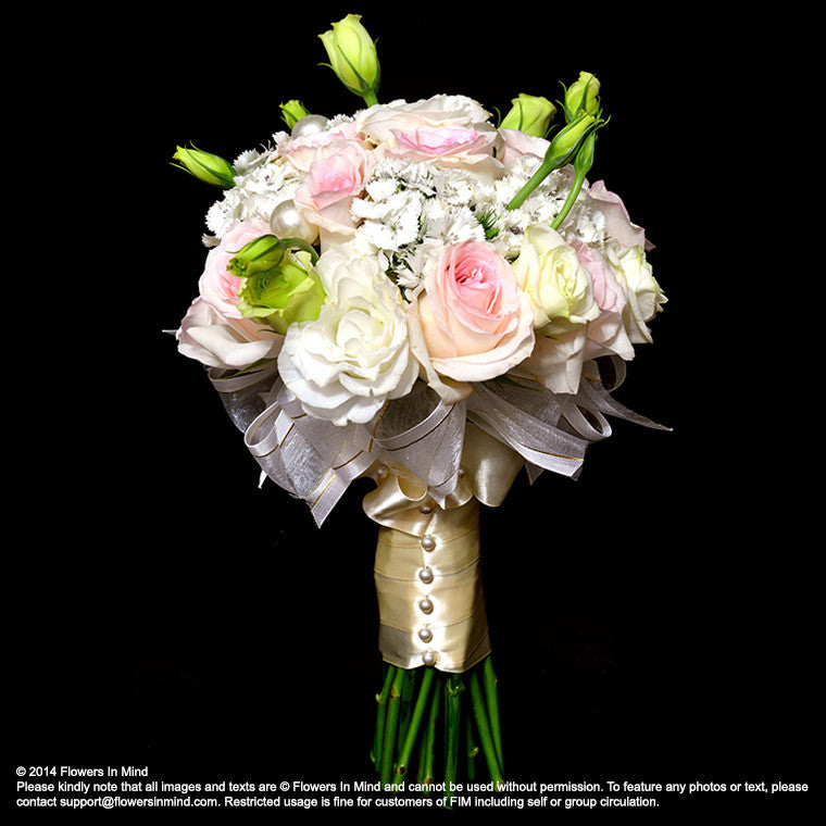 Bridal bouquet in bridal holder (WD39) - FLOWERS IN MIND