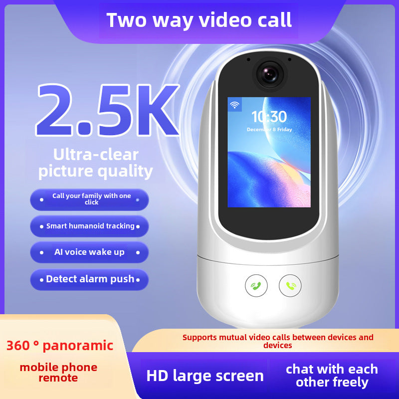 Intelligent voice and video call monitoring camera, children's homework, wireless mobile phone, ultra-clear remote home indoor camera - Ciaespinoza.com