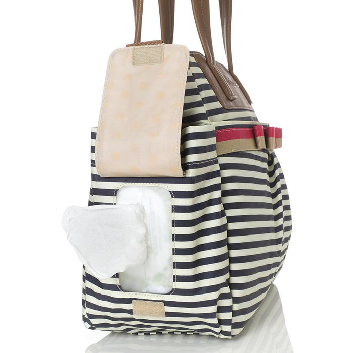 stripe changing bag