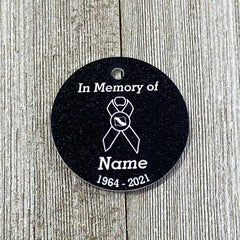 Black Ribbon Scuba Memorial Tag