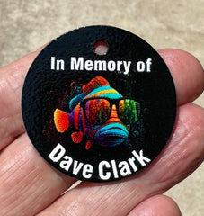 scuba memorial tag funny parrot fish