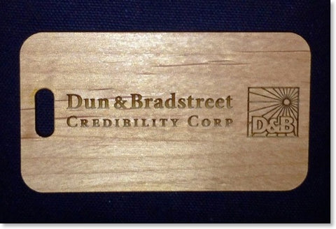 Custom Wooden Luggage Tags for Dun & Bradstreet - YourBagTag