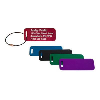 Metal Luggage Tag - Aluminum - 3.85 X 2 inches - YourBagTag