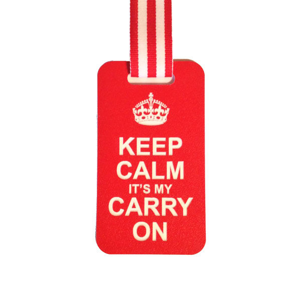 keep calm and carry on luggage tag