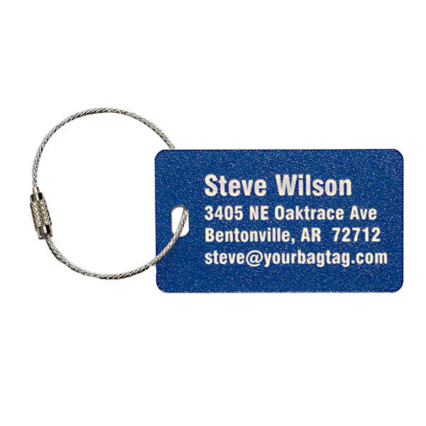 engraved stainless steel luggage tags