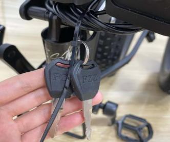 Step 1: Find the keys located on the handlebar and remove them. If you cut them from the handlebars, be careful not to damage any of the wires.