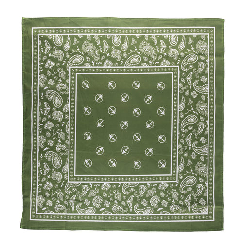 Bushel Bandana in Green with custom paisley Treefort Lifestyles print