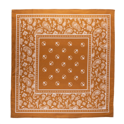 Bushel Bandana in Khaki with custom paisley Treefort Lifestyles print