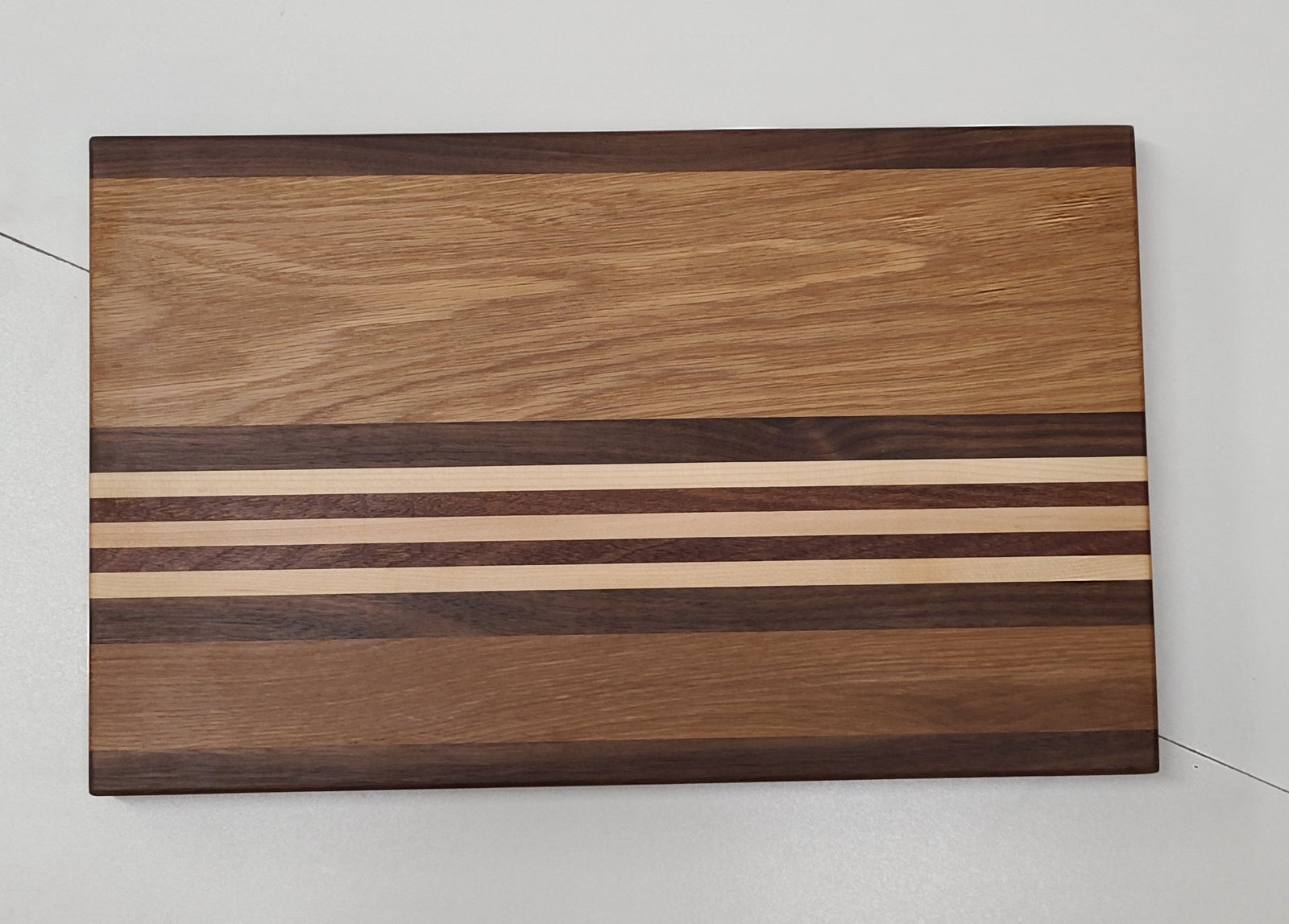 Striped Mendota Locks Cutting Board w/ Countertop Lip — Rescued Woodworks  LLC