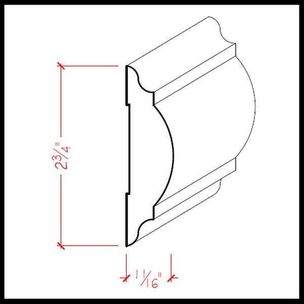 Chair Rail EWCH20 Poplar - NewMouldings