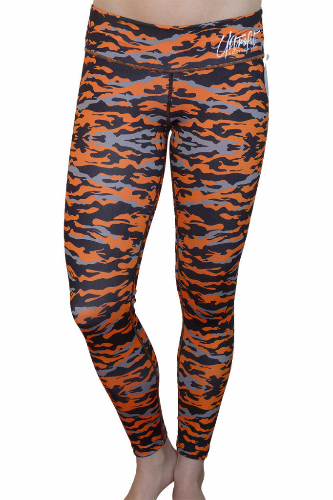 orange and black camo pants