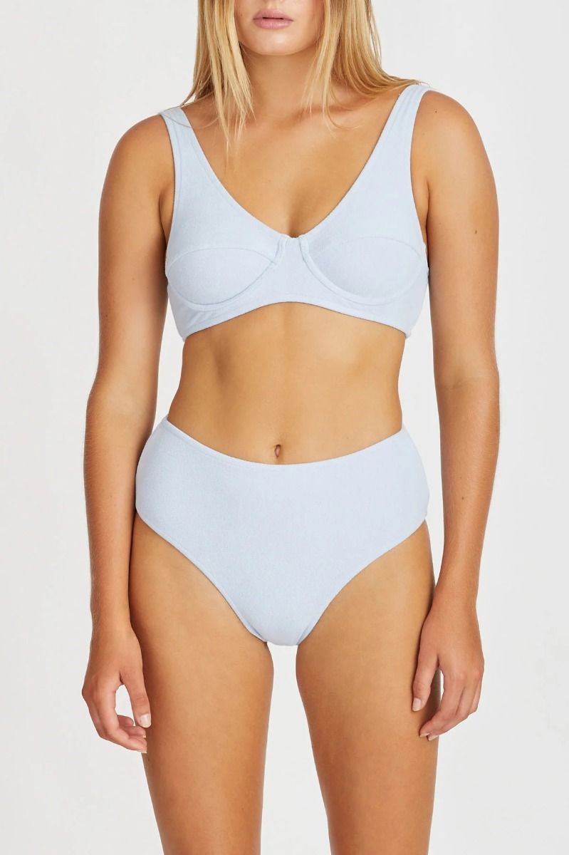 Cool Blue Towelling Waisted Brief Cool Blue