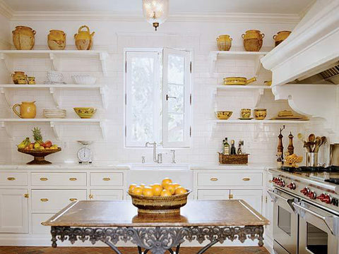 kitchen open shelving bracket support white cabinets 