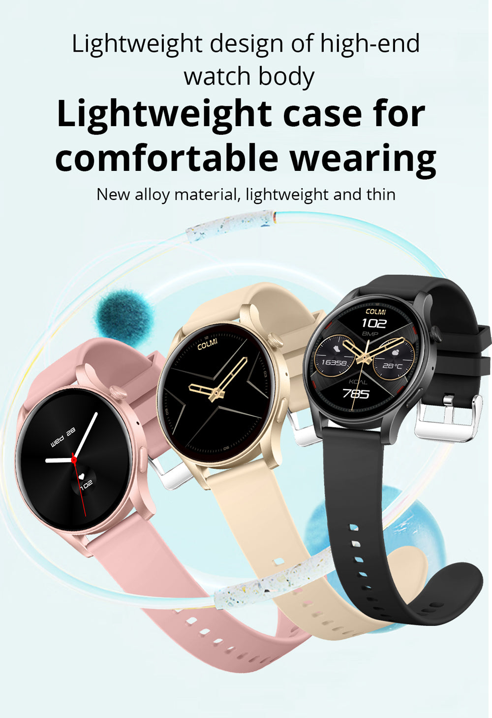 Smartwatch | AMOLED Smart Watch with Bluetooth Calls & Health Fitness Tracking for Apple & Samsung - Men & Women