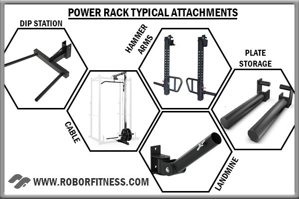 Squat rack attachments