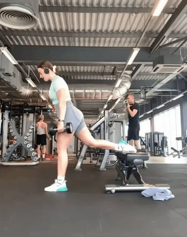 Bulgarian split squat exercise example