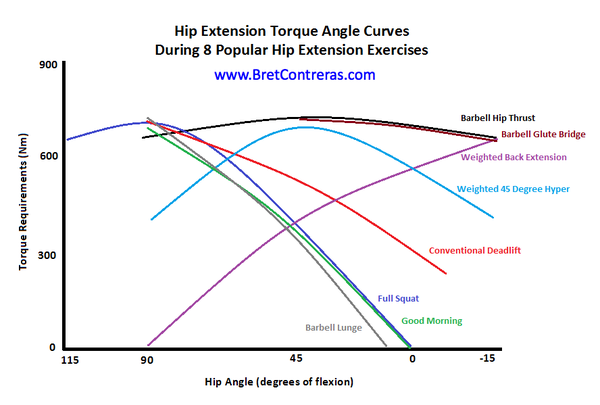 Glute exercises strength curves