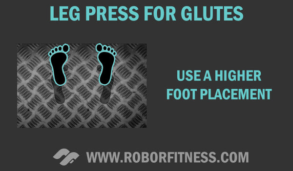 Leg press high foot placement for glute activation