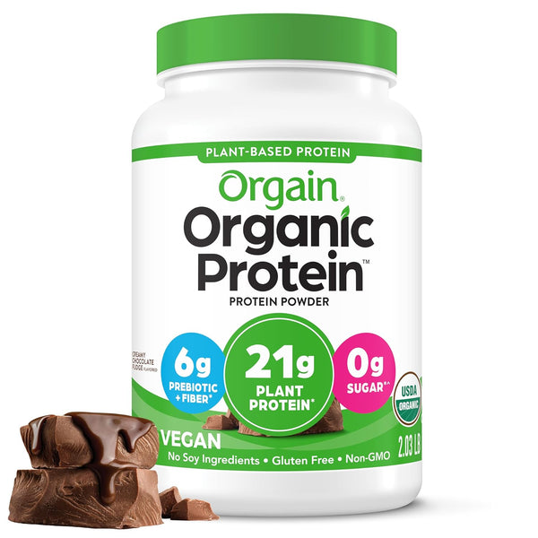 Orgain chocolate vegan protein powder
