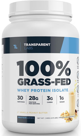 Transparent Labs grass fed protein powder
