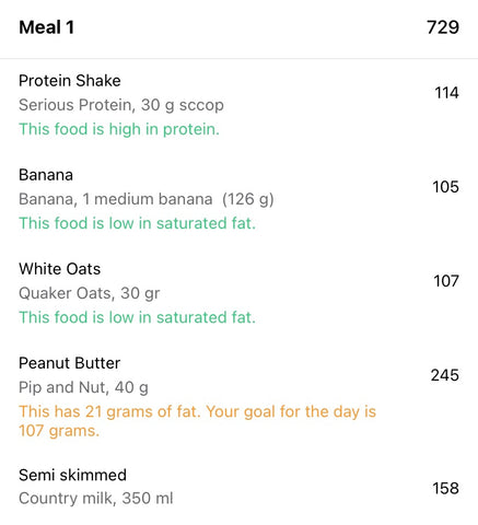 High calorie protein shake calories
