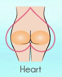 Heart shaped bum example