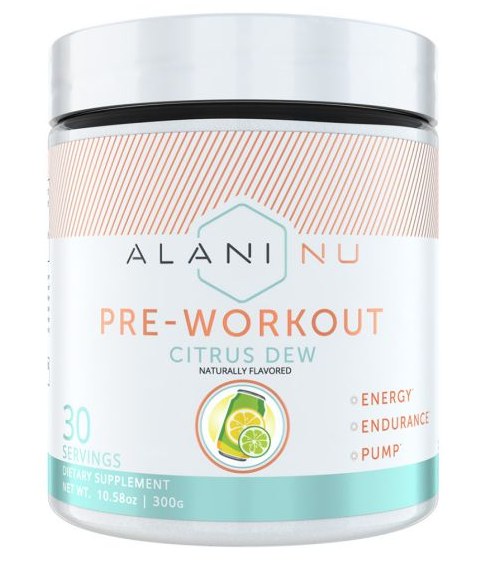 Alani Nu Pre Workout Powder W Caffeine L Theanine Beta Alanine Citrus Dew