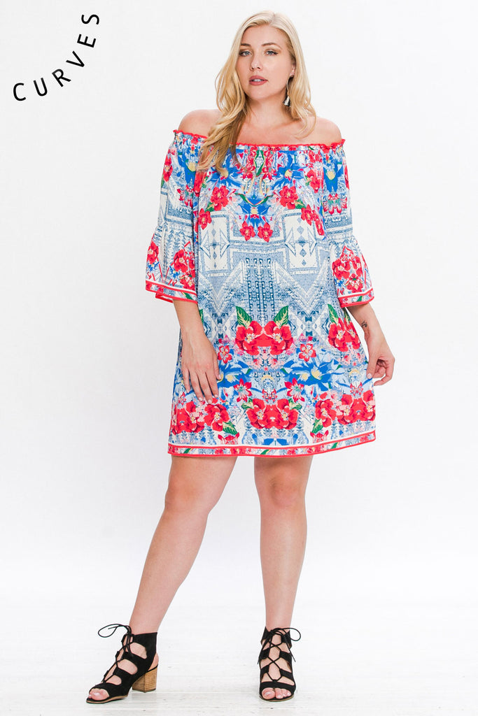 aztec shift dress