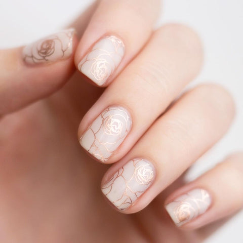 Lily and Fox Nail Wrap - Rose Gold