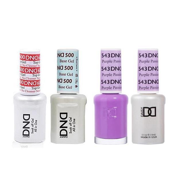 DND - #500#600 Base, Top, Gel & Lacquer Combo - Purple Passion - #543