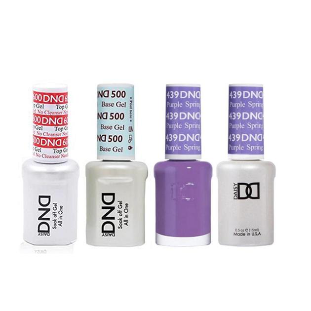 DND - #500#600 Base, Top, Gel & Lacquer Combo - Purple Spring - #439