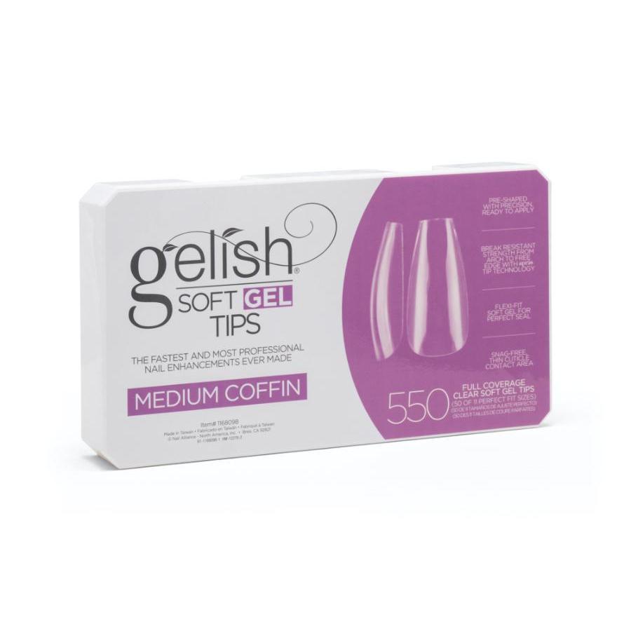 Harmony Gelish - Soft Gel Tips - Medium Coffin 550CT