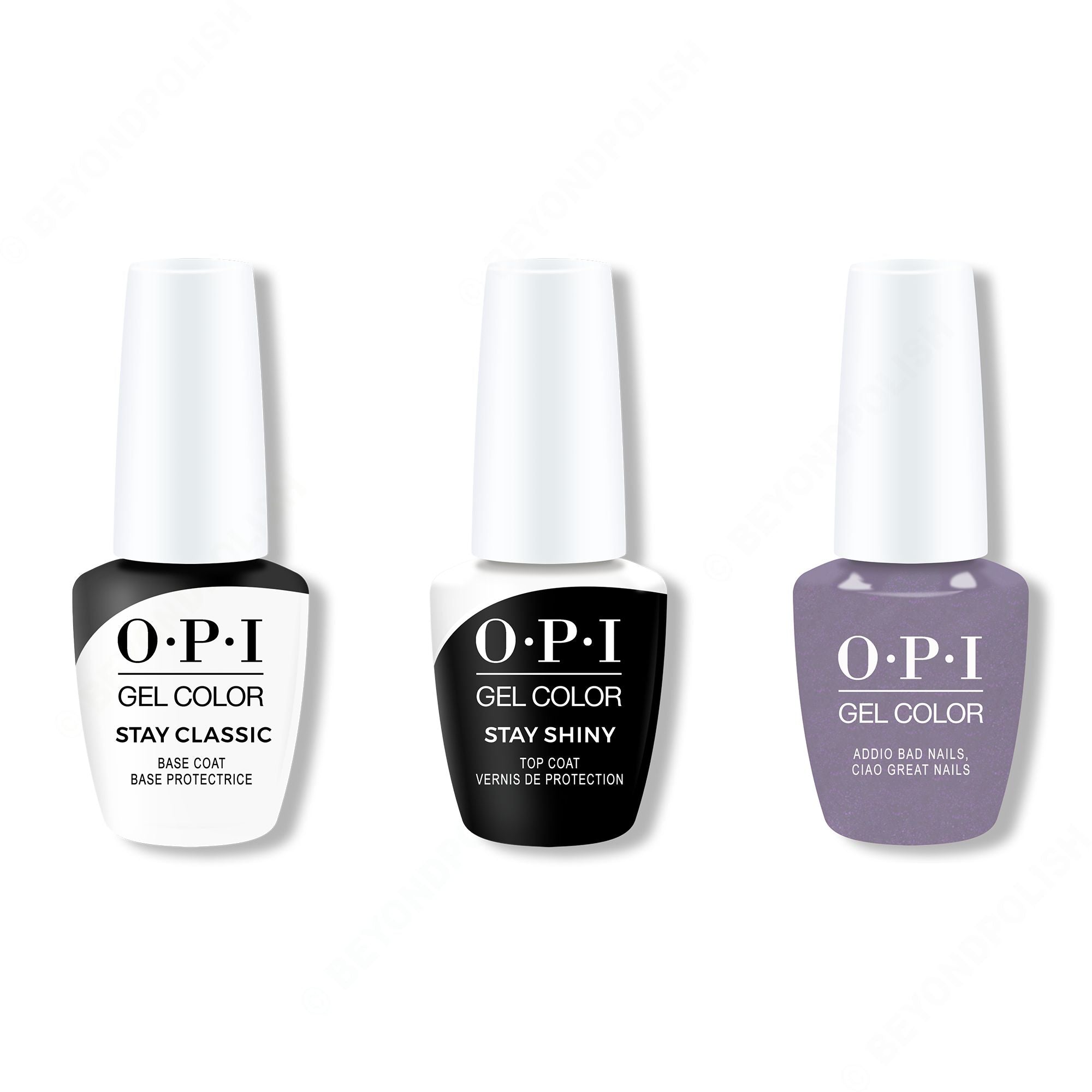 OPI - Gel Color Combo - Stay Classic Base, Shiny Top & Addio Bad Nails, Ciao Great Nails