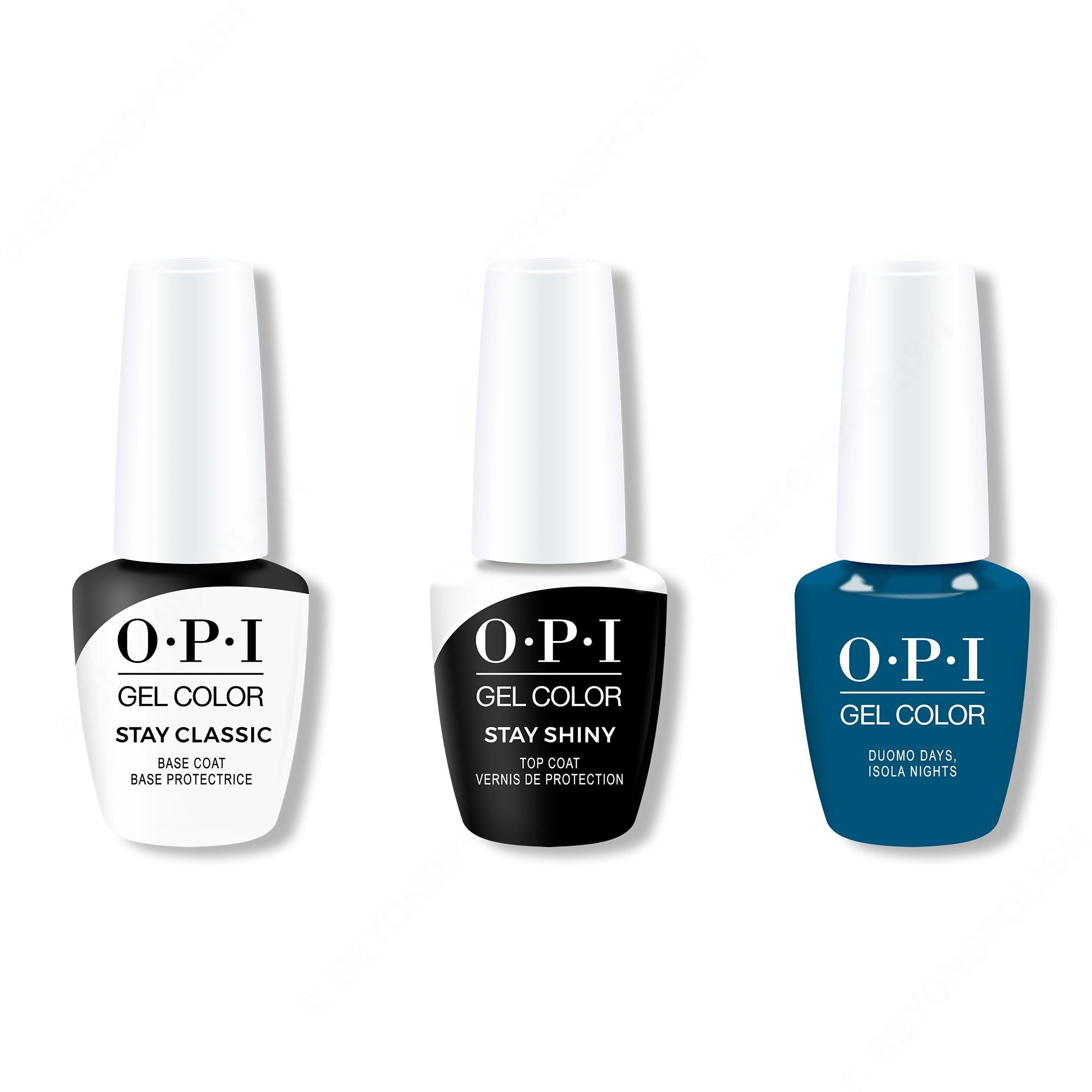 OPI - Gel Color Combo - Stay Classic Base, Shiny Top & Duomo Days, Isola Nights