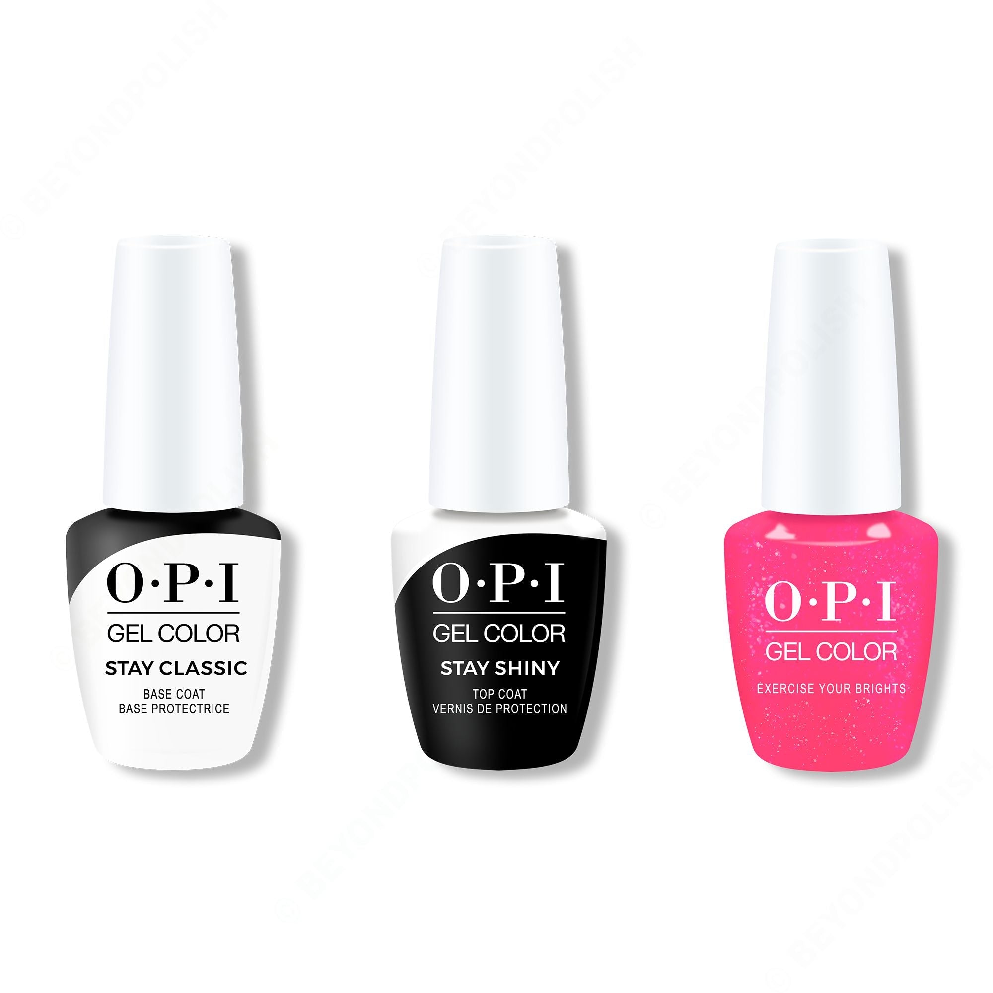 OPI - Gel Color Combo - Stay Classic Base, Shiny Top & Exercise Your Brights