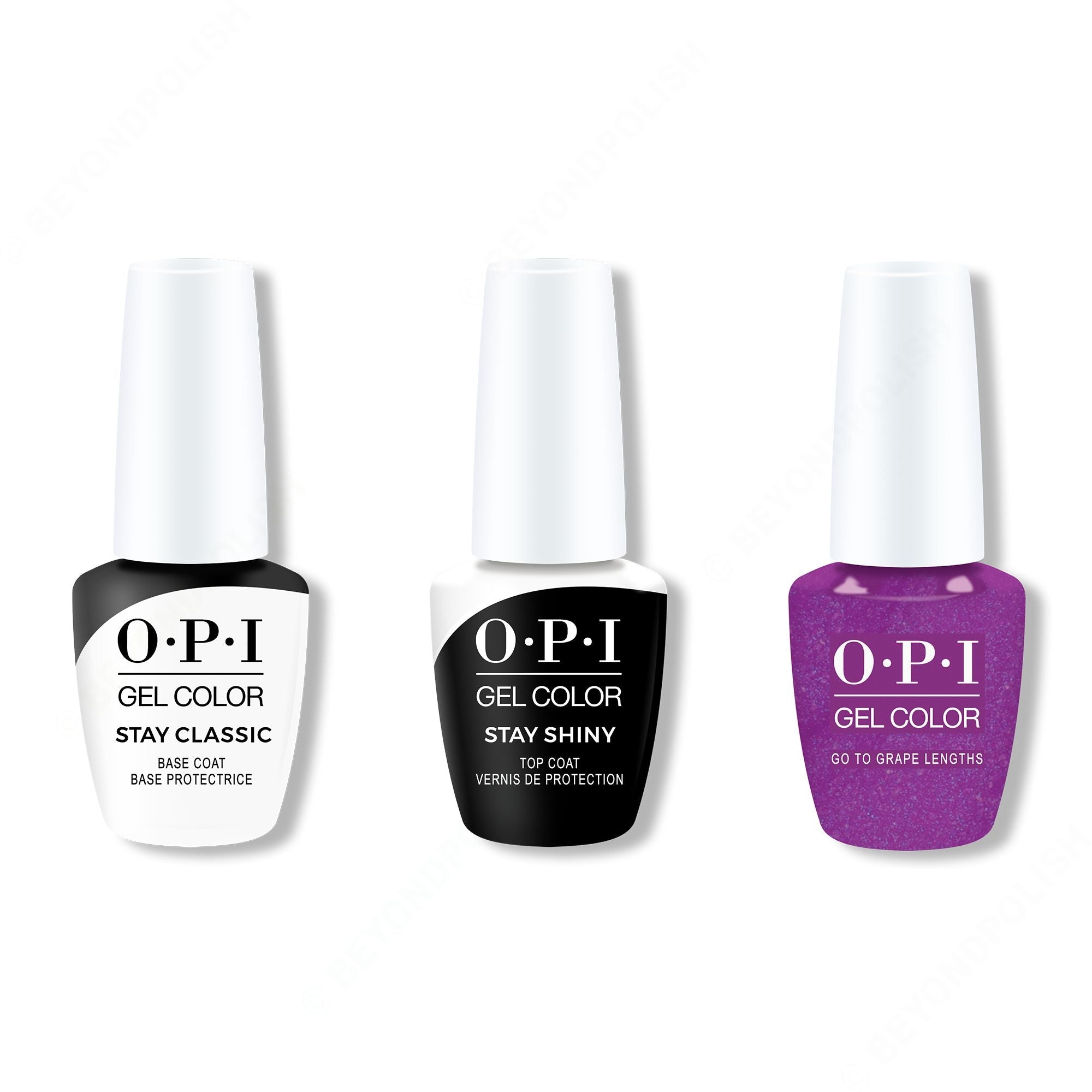 OPI - Gel Color Combo - Stay Classic Base, Shiny Top & Go to Grape Lengths