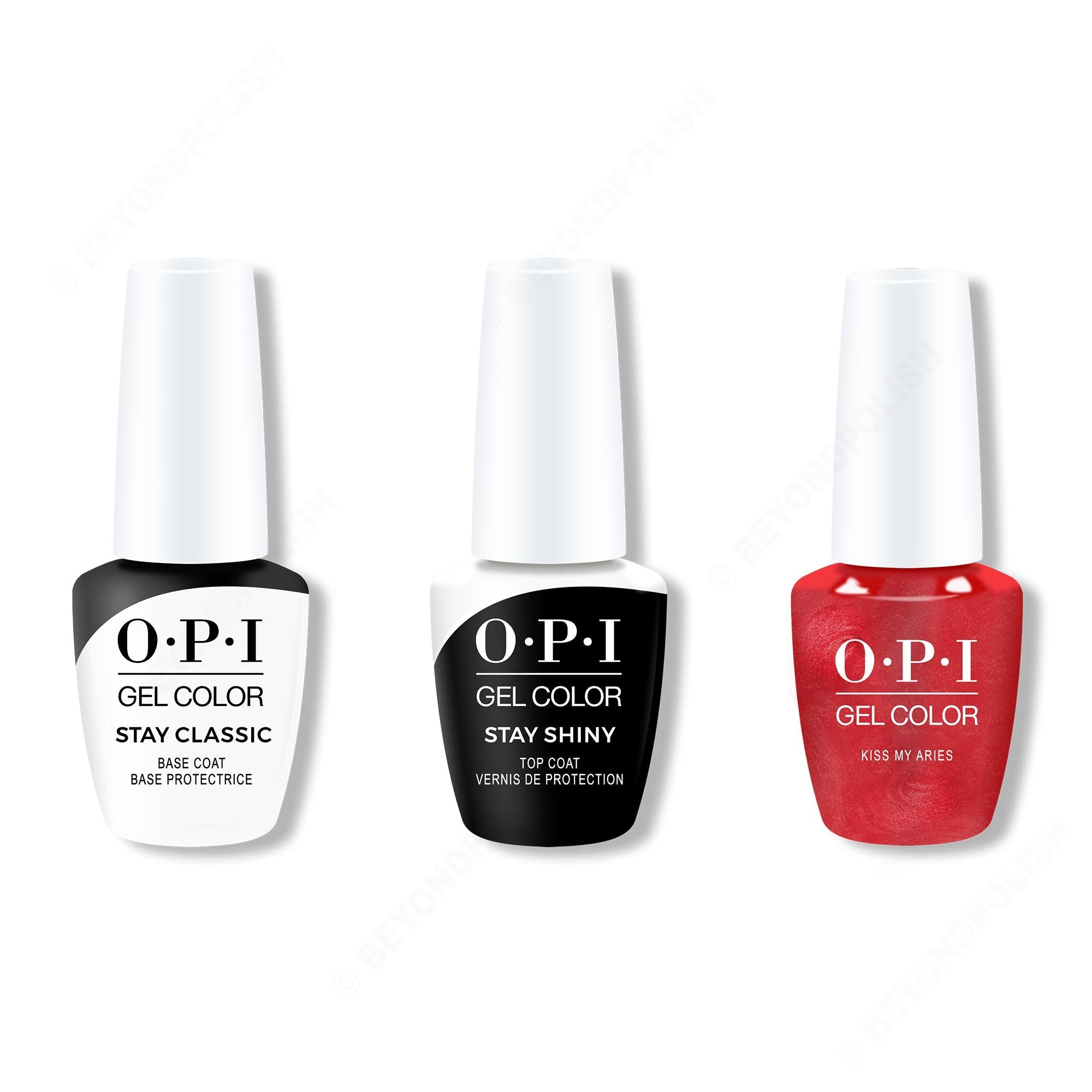 OPI - Gel Color Combo - Stay Classic Base, Shiny Top & Kiss My Aries