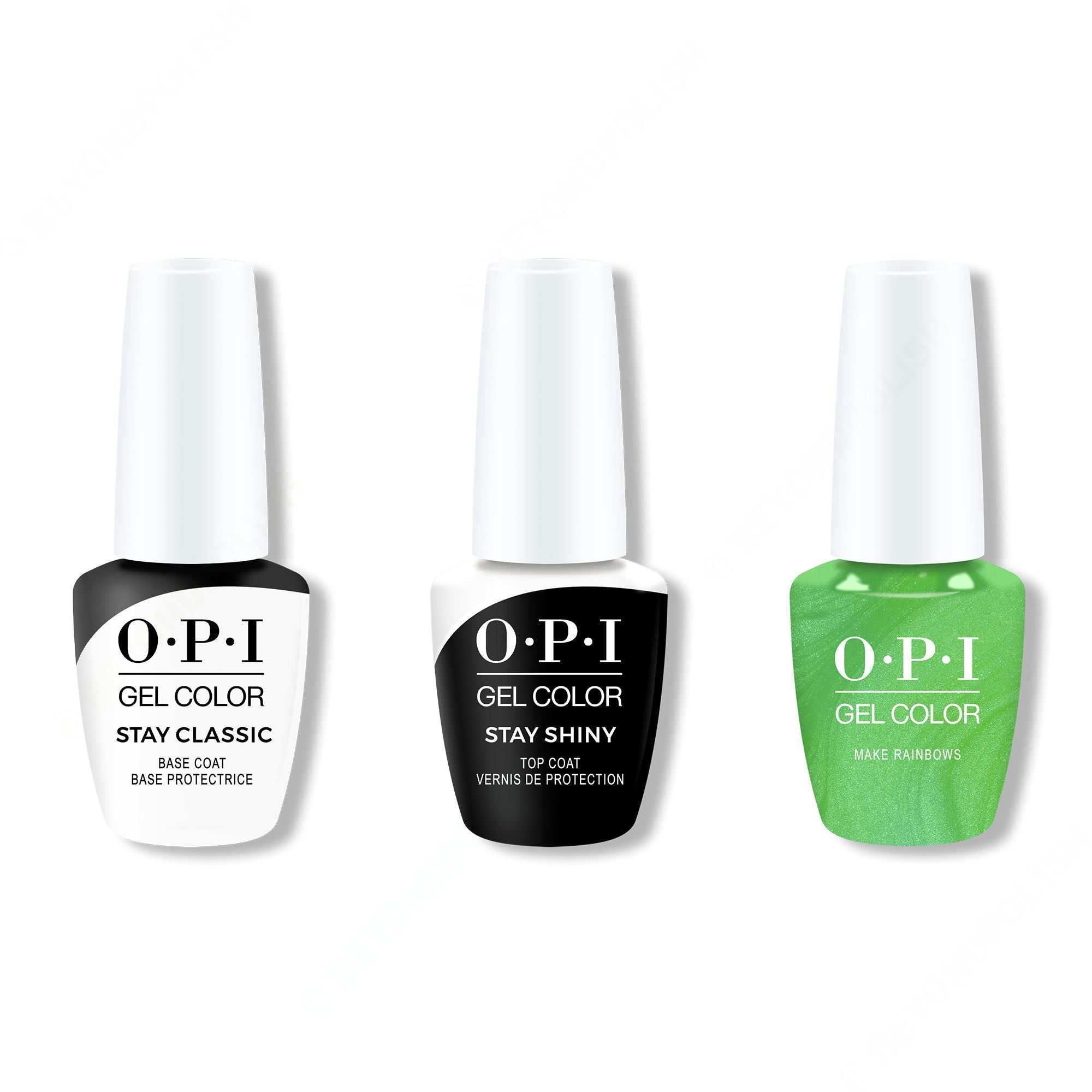 OPI - Gel Color Combo - Stay Classic Base, Shiny Top & Make Rainbows