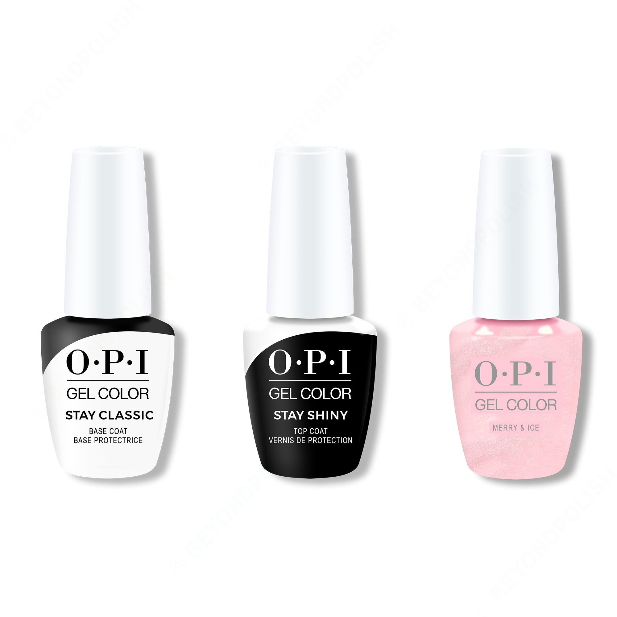 OPI - Gel Color Combo - Stay Classic Base, Shiny Top & Merry & Ice