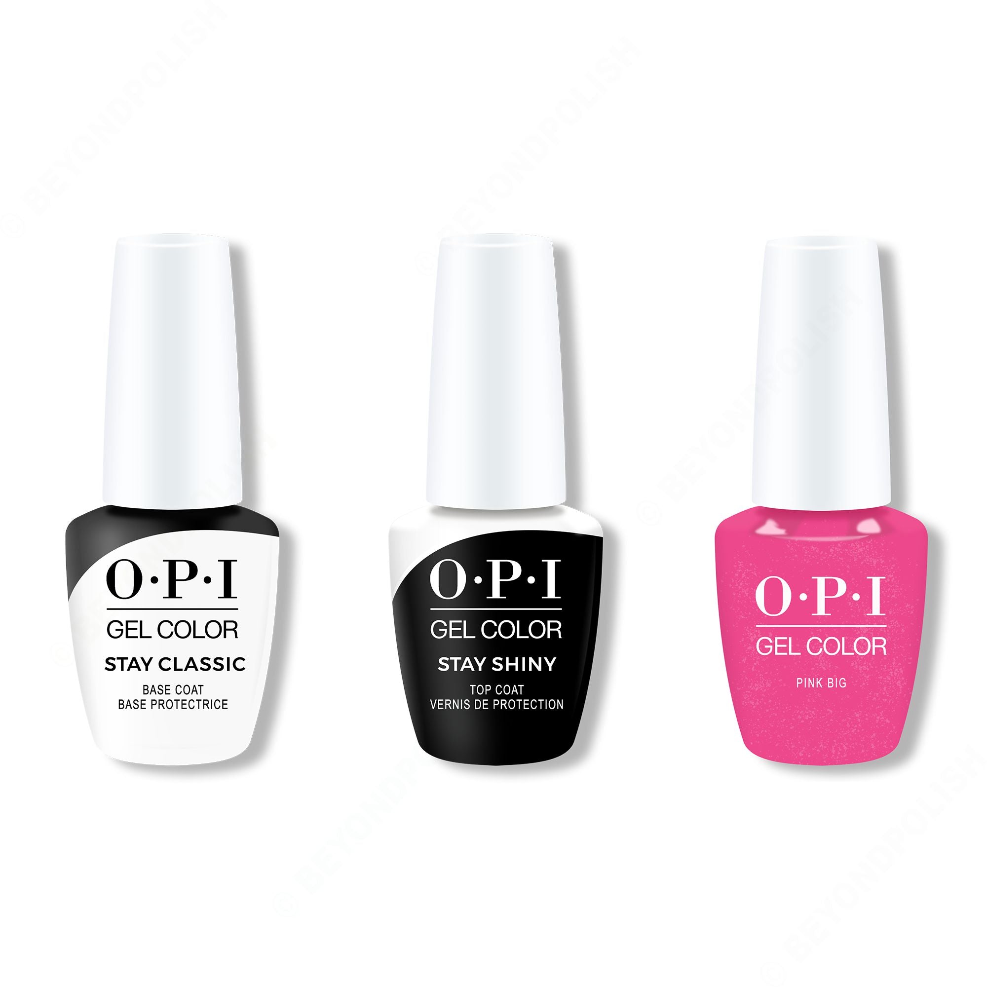 OPI - Gel Color Combo - Stay Classic Base, Shiny Top & Pink BIG