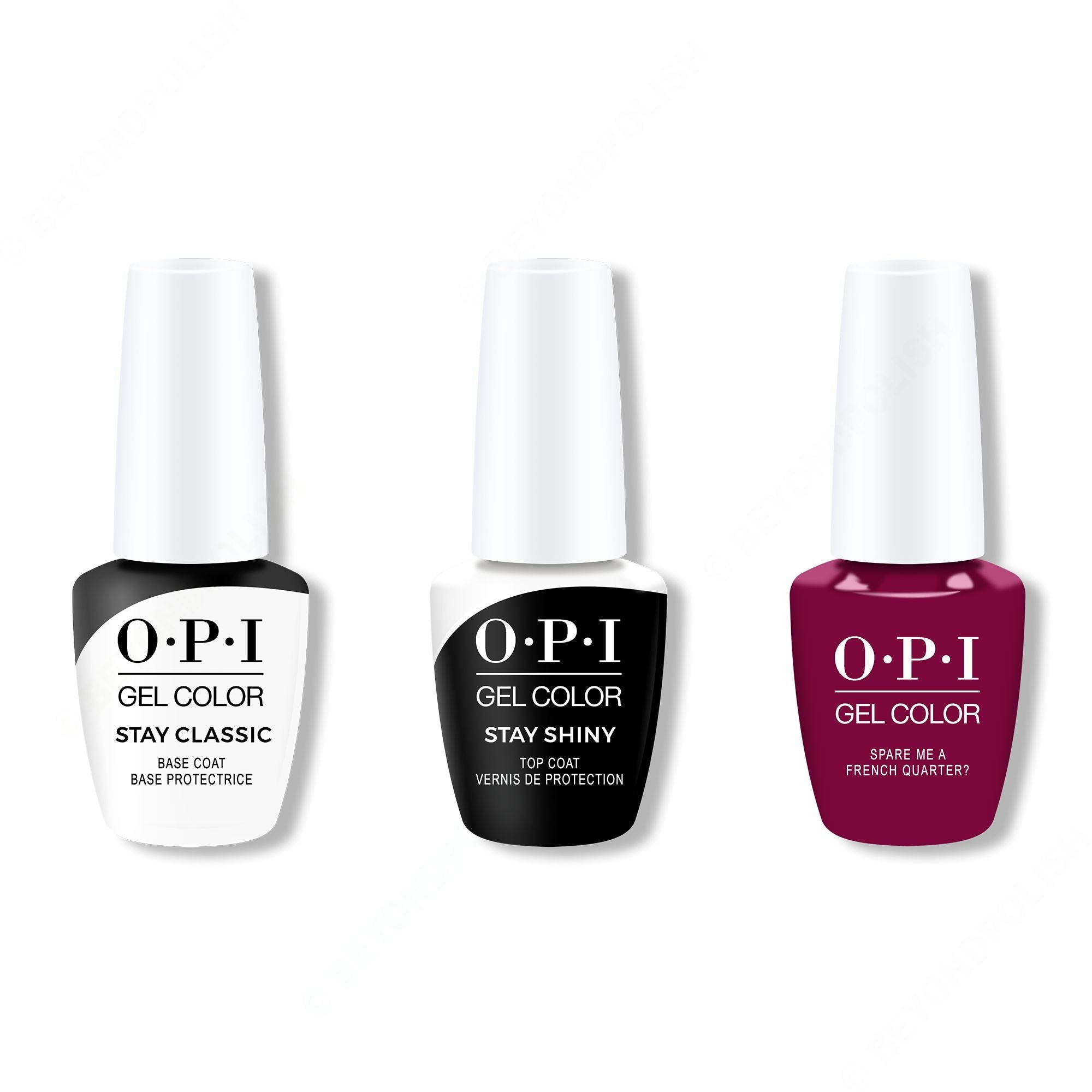 OPI - Gel Color Combo - Stay Classic Base, Shiny Top & Spare Me a French Quarter?