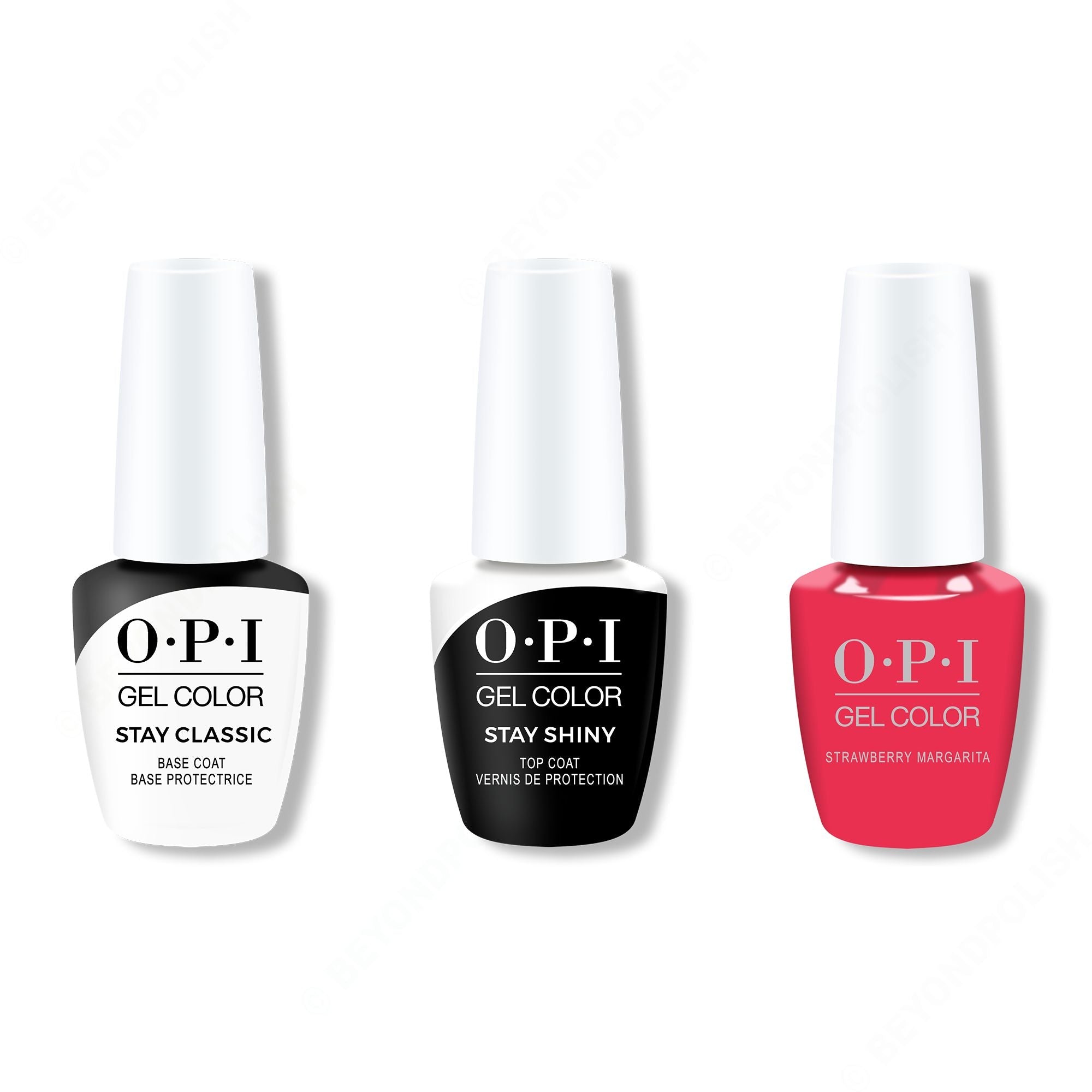 OPI - Gel Color Combo - Stay Classic Base, Shiny Top & Strawberry Margarita