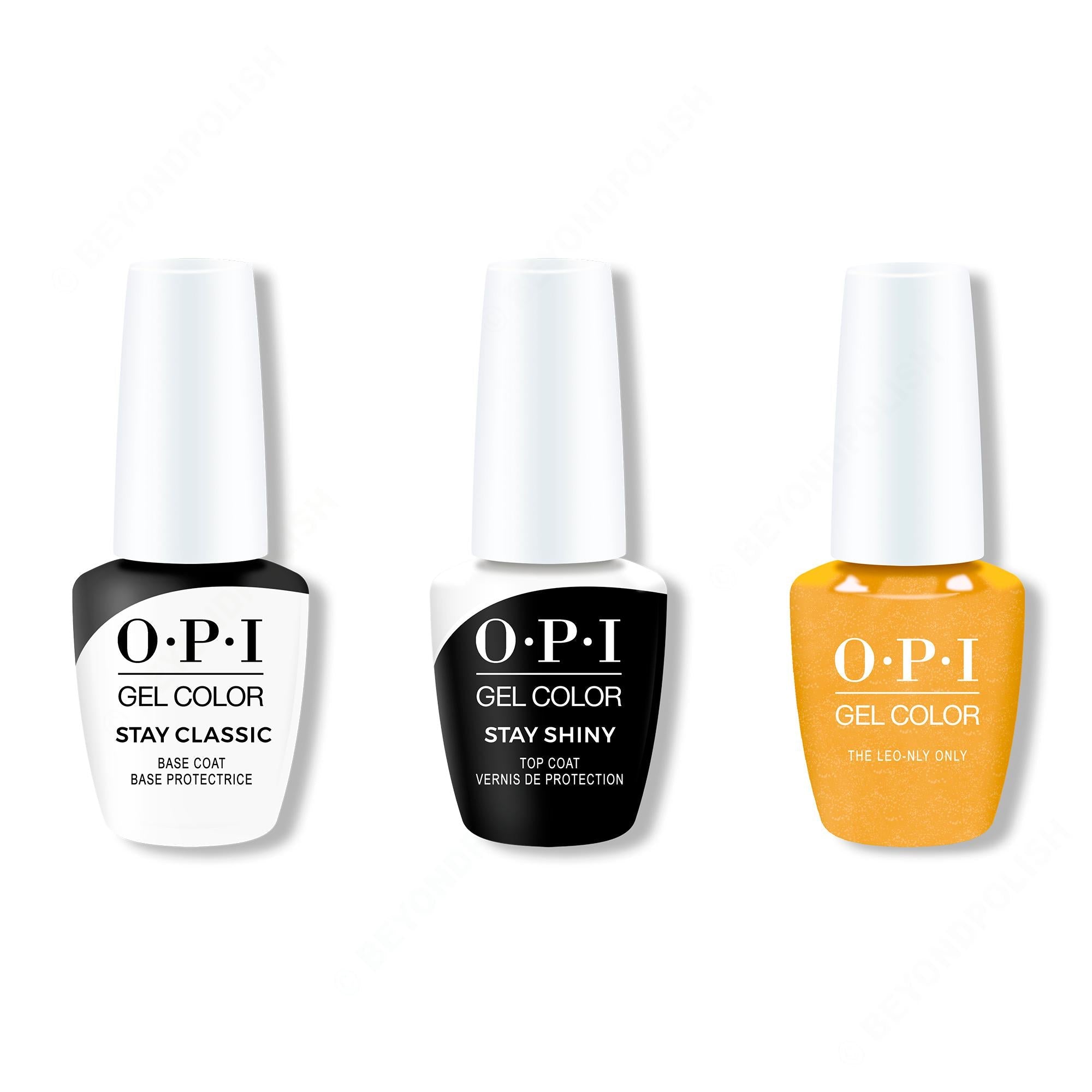 OPI - Gel Color Combo - Stay Classic Base, Shiny Top & The Leo-nly One