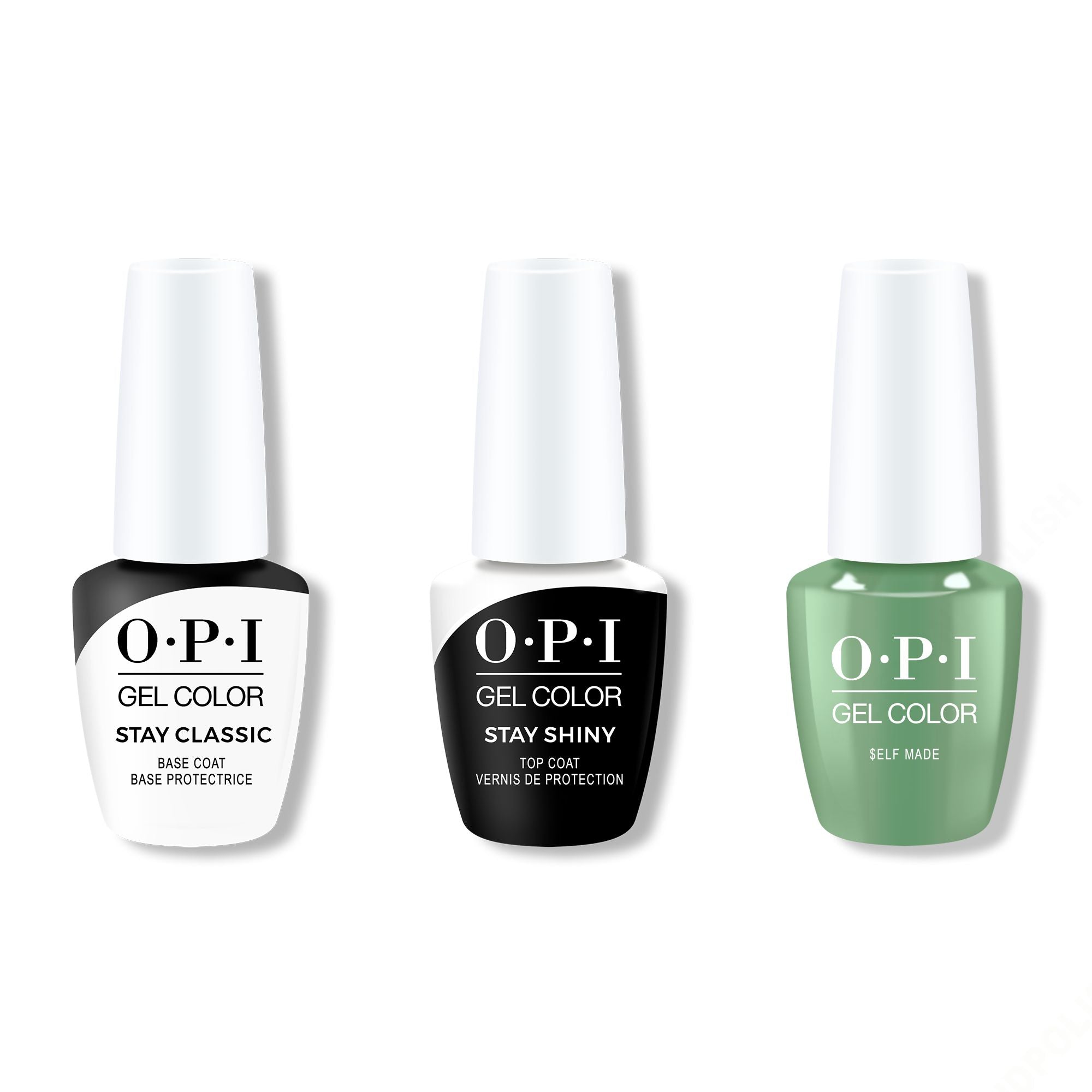 OPI Gel Color Combo - Stay Classic Base, Shiny Top & $elf Made