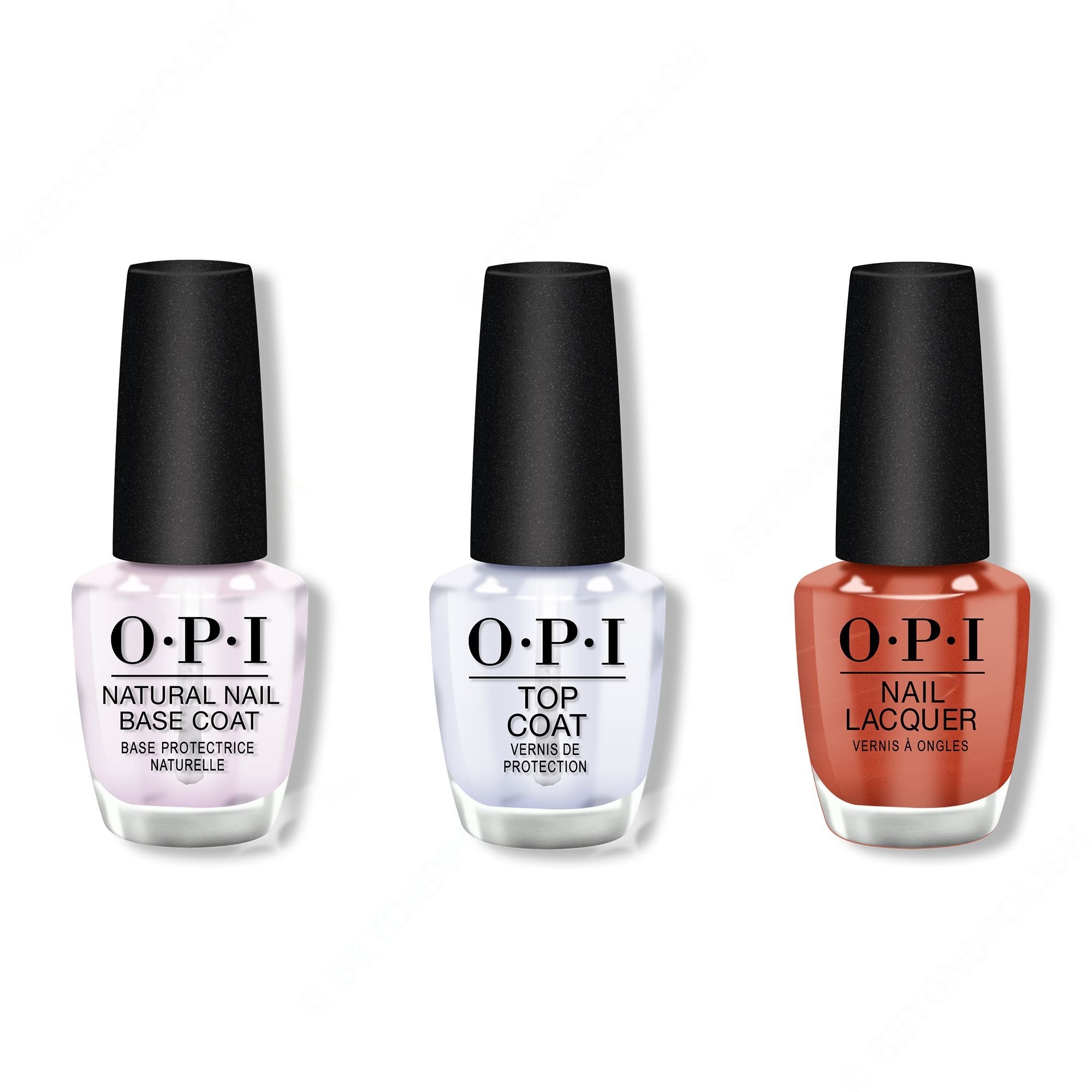 OPI - Nail Lacquer Combo - Base, Top & It's a Piazza Cake 0.5 oz - #NLV26