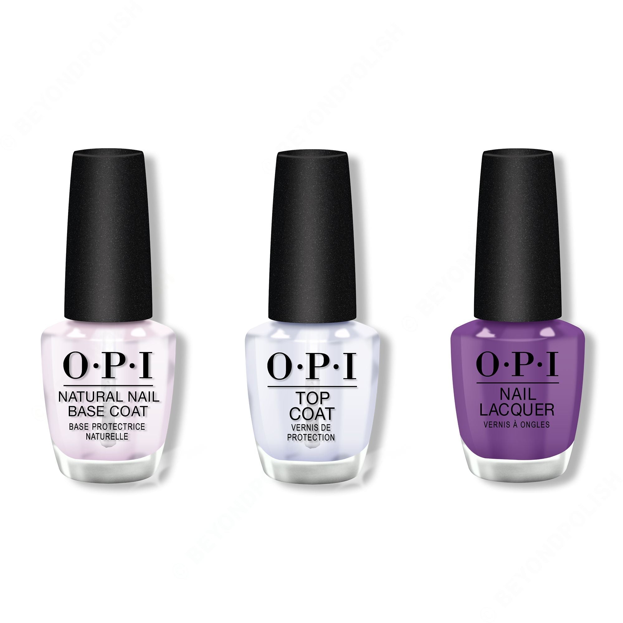 OPI - Nail Lacquer Combo - Base, Top & Violet Visionary