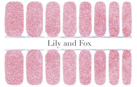 Lily and Fox Nail Wrap - Powder Pink ( Glitter )