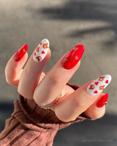 Amazon.com: Valentine's Day Nail Art Stickers Red Love Heart Nail Supplies  3D Self-Adhesive Nail Foil Decals Heart Kiss Angel Baby Romantic Designs  Beauty DIY Acrylic Nail Decorations for Woman Girls 6Pcs (C) :