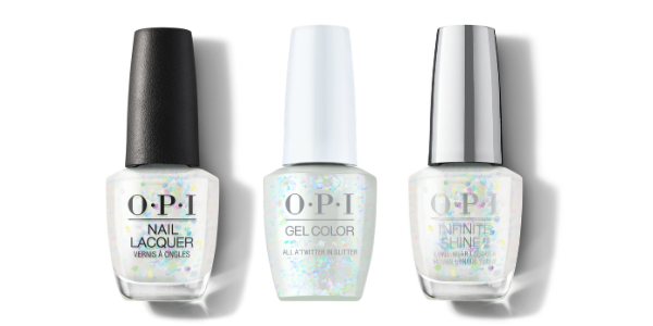 OPI Nail Lacquer, GelColor & Infinite Shine - All A'Twitter And Glitter