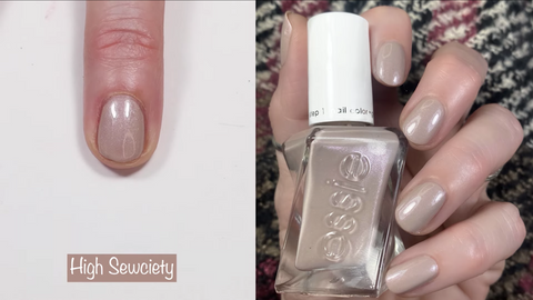 Essie Gel Couture High Sewciety - swatch by @livwithbiv